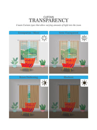 Story@home Maroon & Cream-Coloured Floral Window Curtain