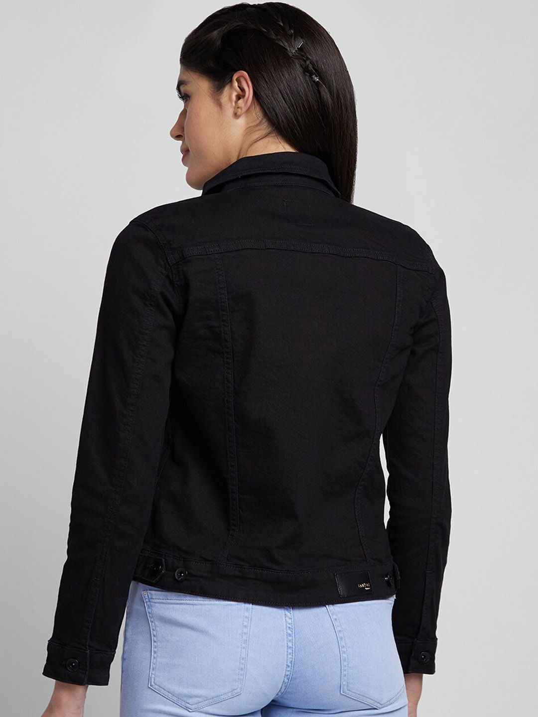 SPYKAR Women Washed Crop Denim Jacket