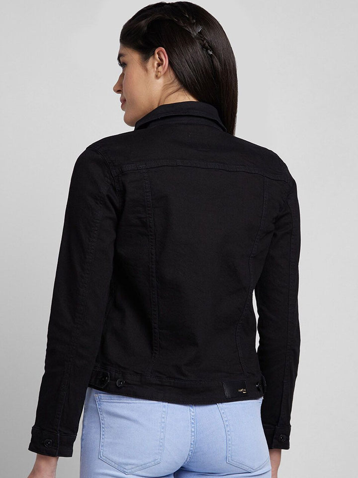 SPYKAR Women Washed Crop Denim Jacket