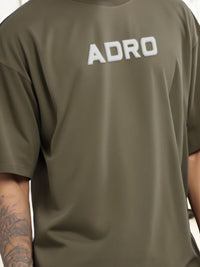 ADRO Graphic Printed Drop-Shoulder Sleeves Cotton Oversized T-shirt