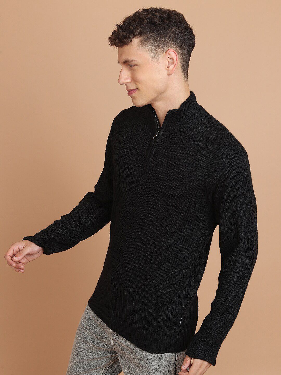 HIGHLANDER Cable Knit Long Sleeves Acrylic Pullover