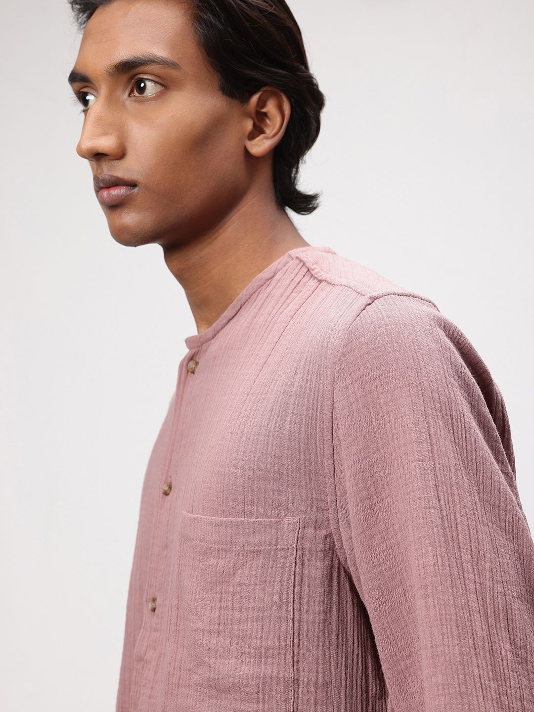 ether Zen Pure Cotton Crinkled Relaxed Shirt
