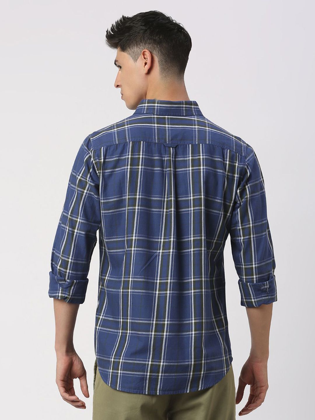 Being Human Men Slim Fit Button-Down Collar Opaque Checked Casual Shirt