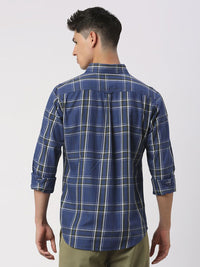 Being Human Men Slim Fit Button-Down Collar Opaque Checked Casual Shirt