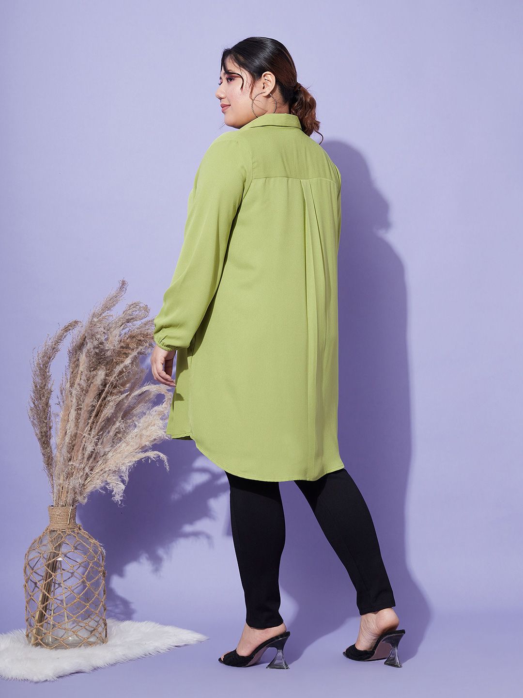 SASSAFRAS Curve Comfort Fit Casual Georgette Shirt