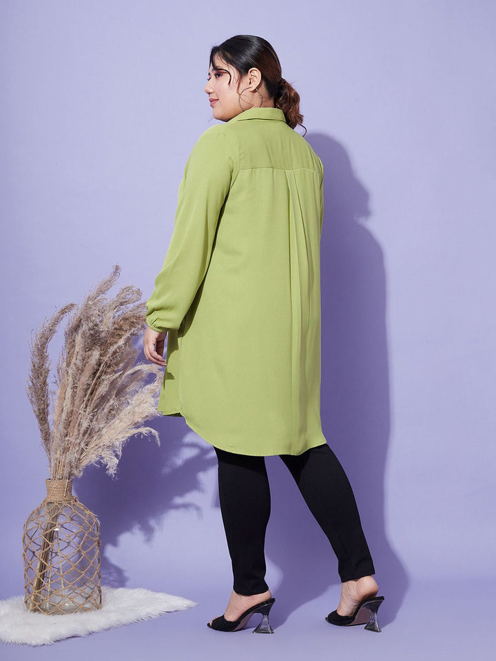 SASSAFRAS Curve Comfort Fit Casual Georgette Shirt