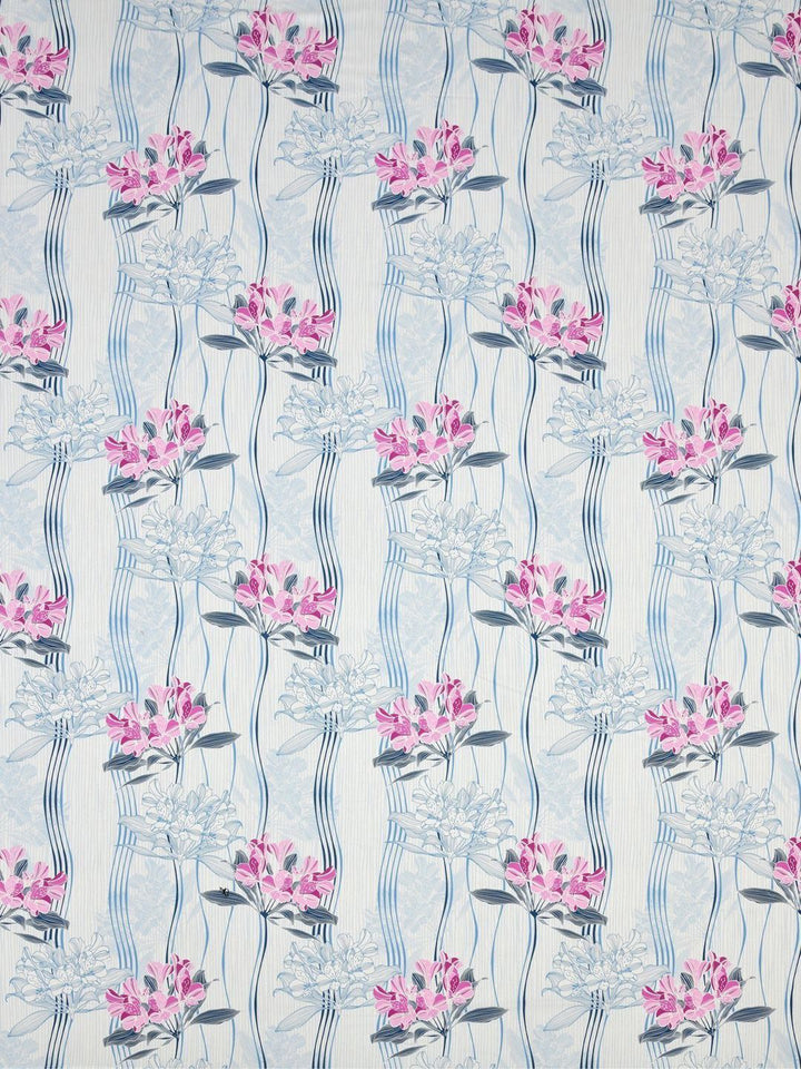 BOMBAY DYEING Pink & Blue Floral Pure Cotton 120 TC Queen Bedsheet Set 2.24 x 2.54 Mts
