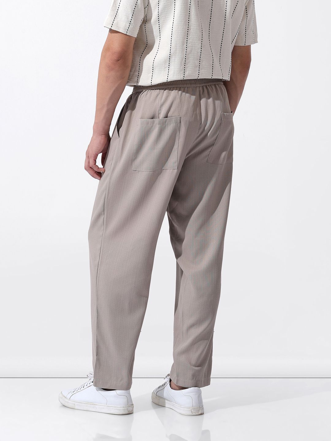 The Indian Garage Co Men Drop Crotch Loose Fit Harem Trousers