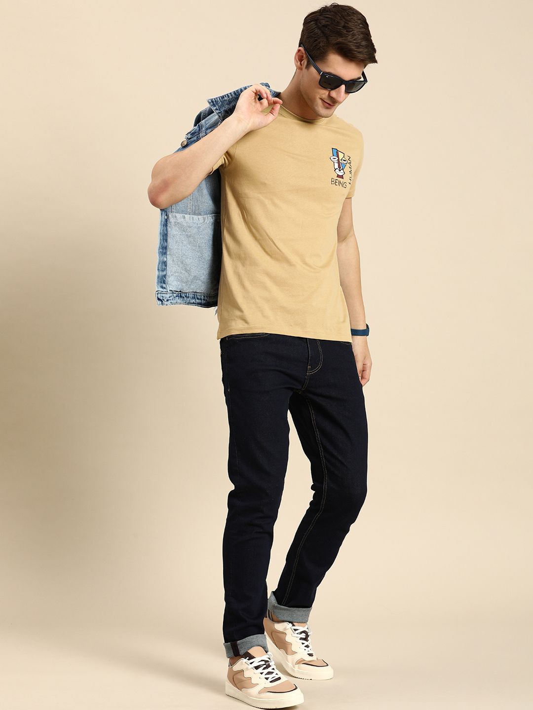 Being Human Printed Pure Cotton T-shirt