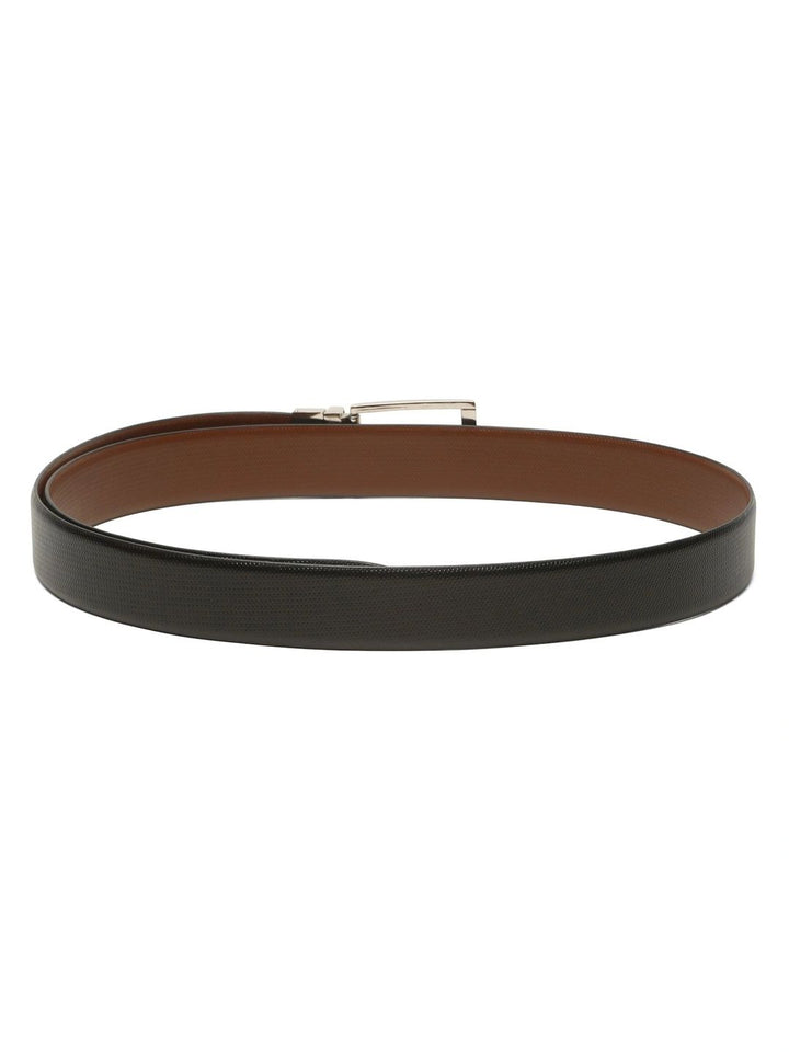 Teakwood Leathers Men Textured Leather Reversible Formal Belt