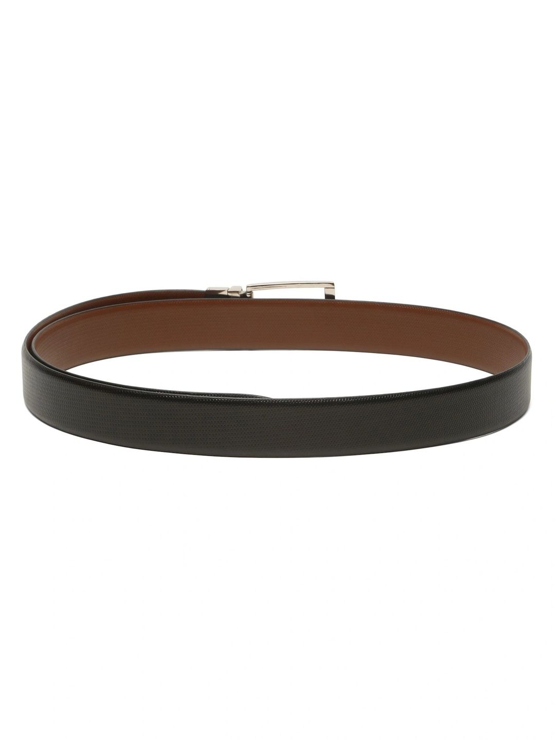 Teakwood Leathers Men Textured Leather Reversible Formal Belt