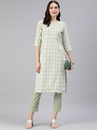 KALINI Women Ethnic Motifs Printed Regular Kurta with Trousers
