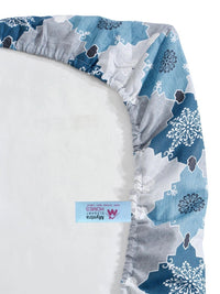 Myntra Elegant Homes Blue Geometric 400 TC Single Bedsheet with 1 Pillow Covers