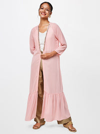 Global Desi Women Open Front Longline Shrug