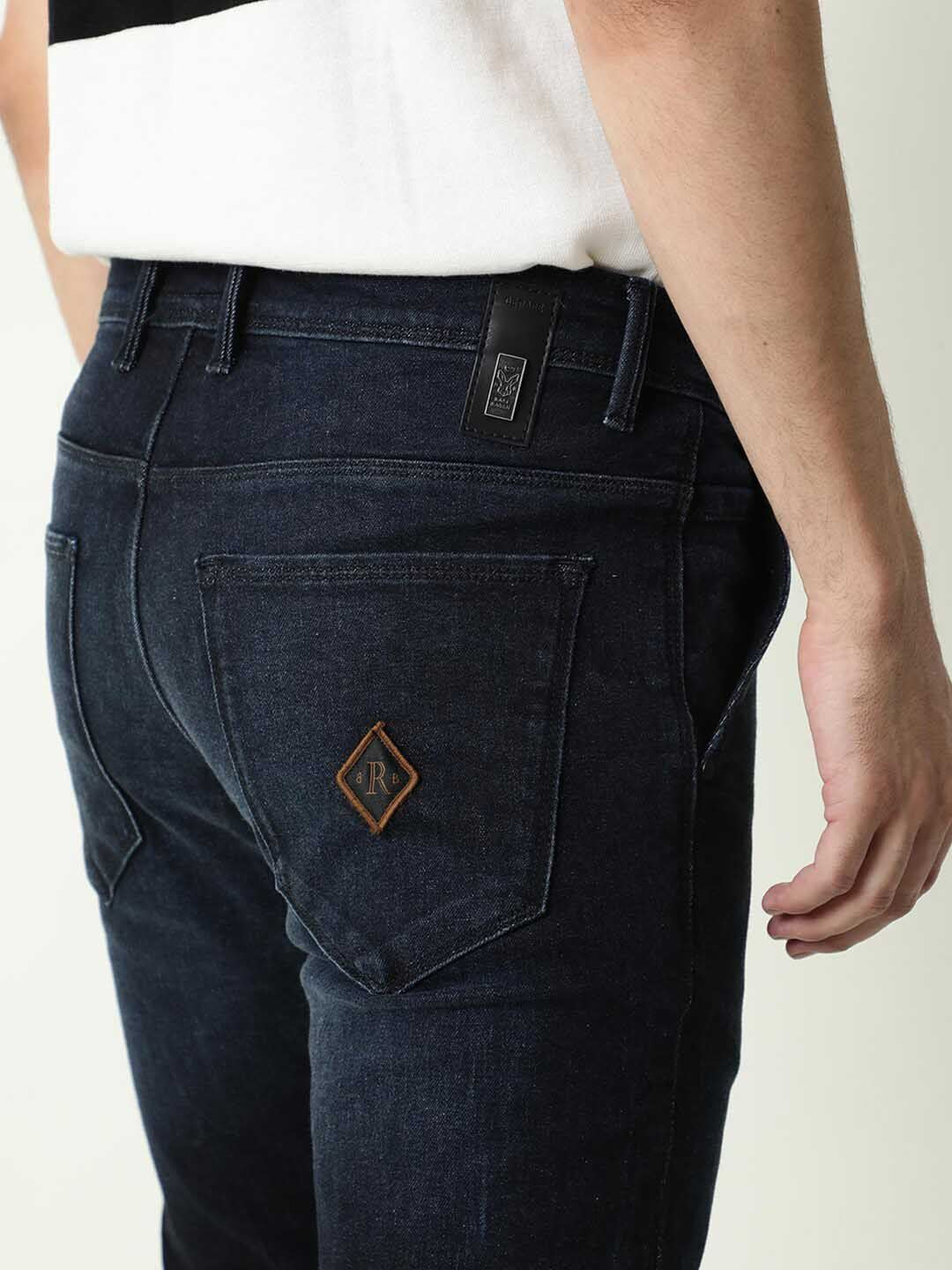 RARE RABBIT Men Cumbris Slim Fit Mid-Rise Cotton Jeans