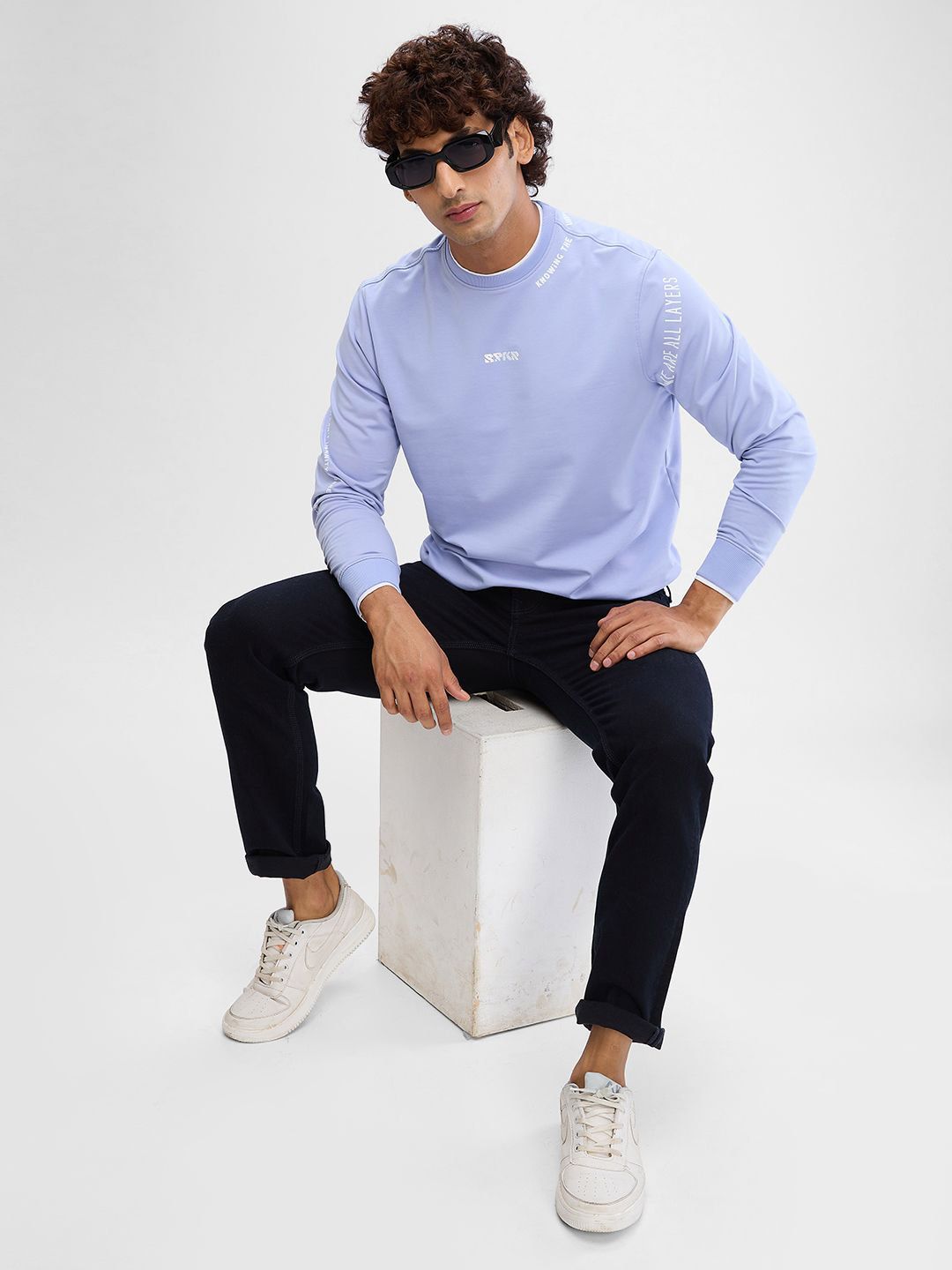 SPYKAR Men Hooded Long Sleeves Sweatshirt