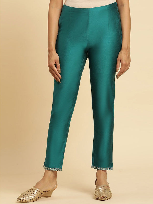 W Women Slim Fit Cigarette Trousers