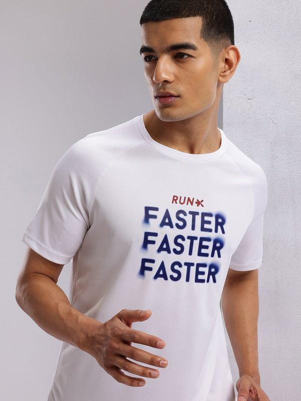 HRX by Hrithik Roshan Typography Printed Raglan Sleeves Rapid-Dry Running T-shirt