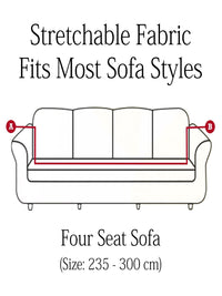 Cortina Grey Printed 4 Seater Sofa Cover