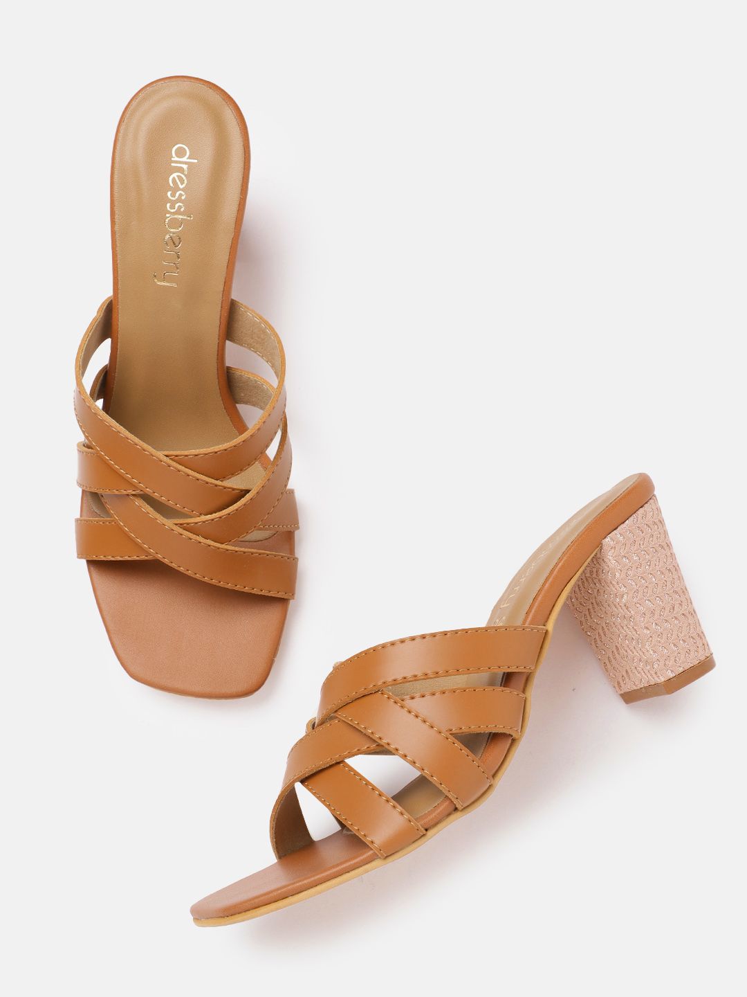DressBerry Strappy Block Heel