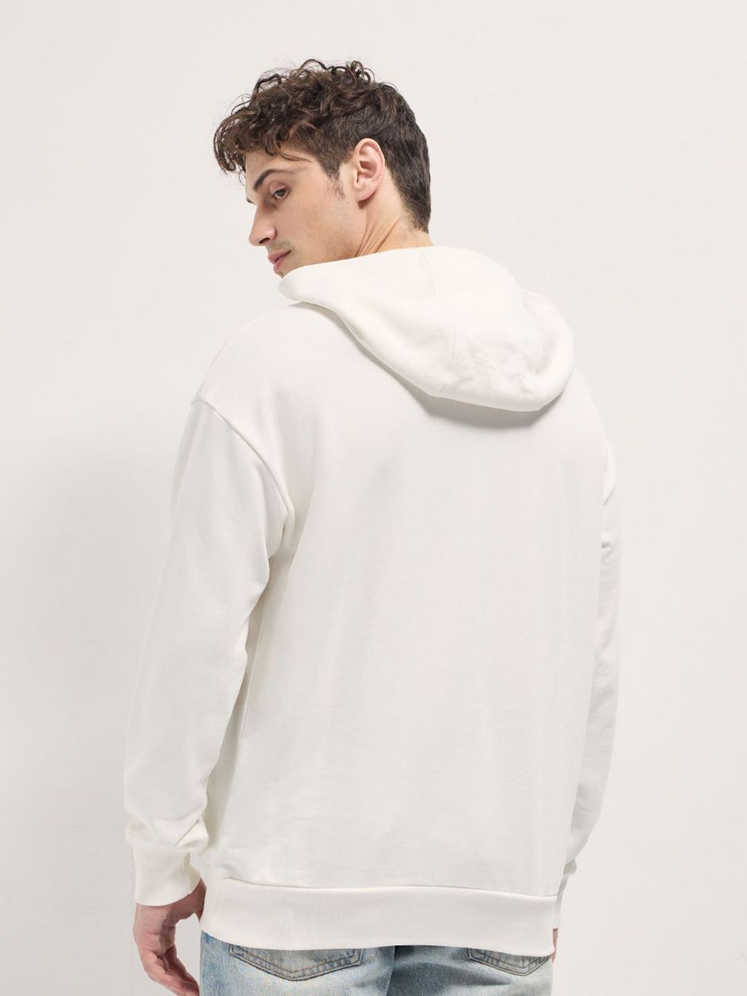 THE BEAR HOUSE Men's Cotton Graphic Printed Hooded Sweatshirt