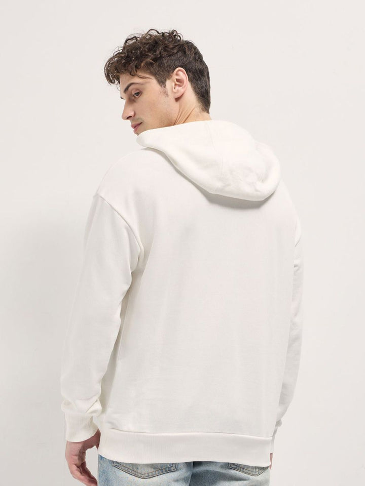 THE BEAR HOUSE Men's Cotton Graphic Printed Hooded Sweatshirt