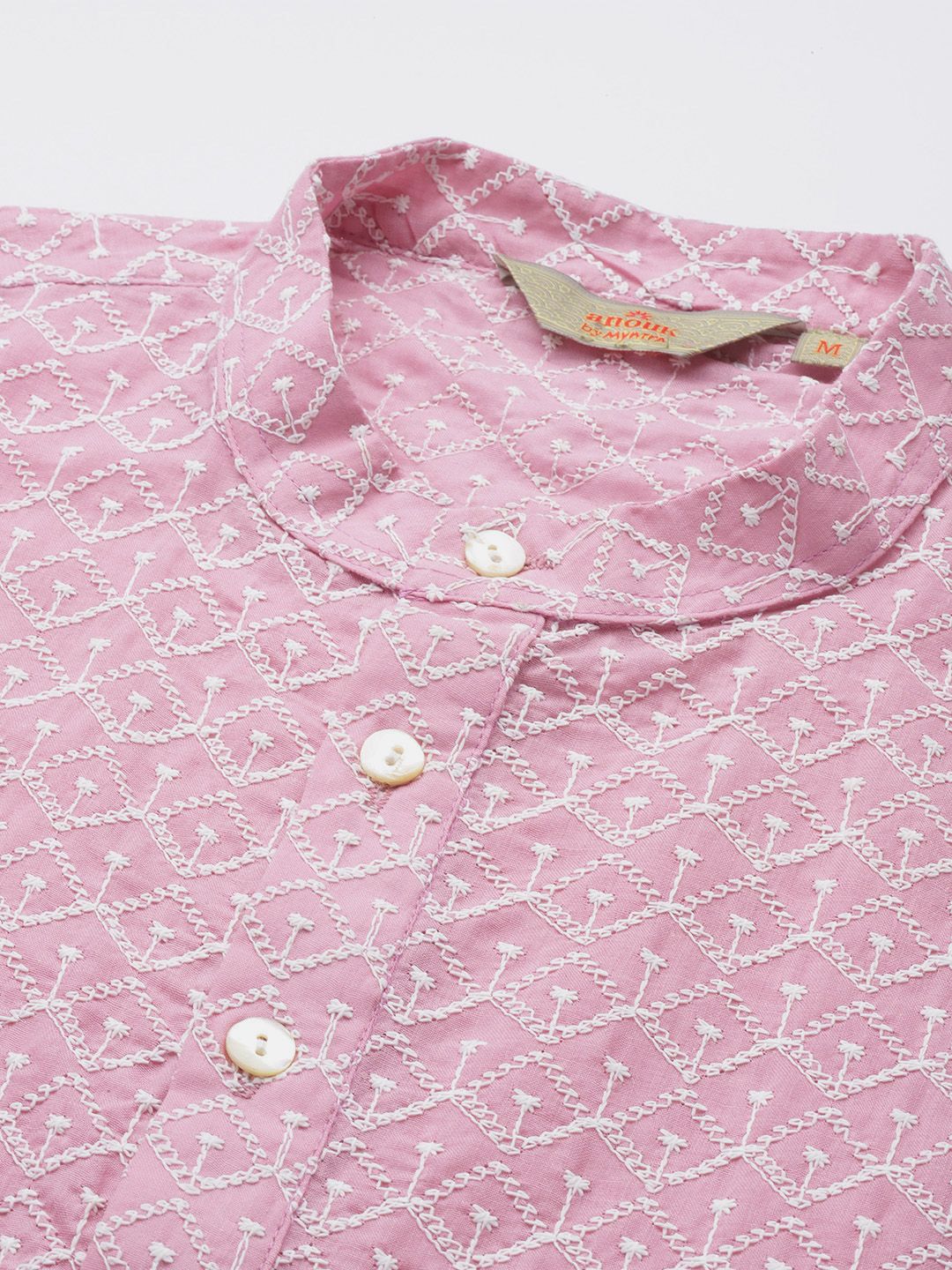 Anouk Embroidered Chikankari Kurta with Pyjamas