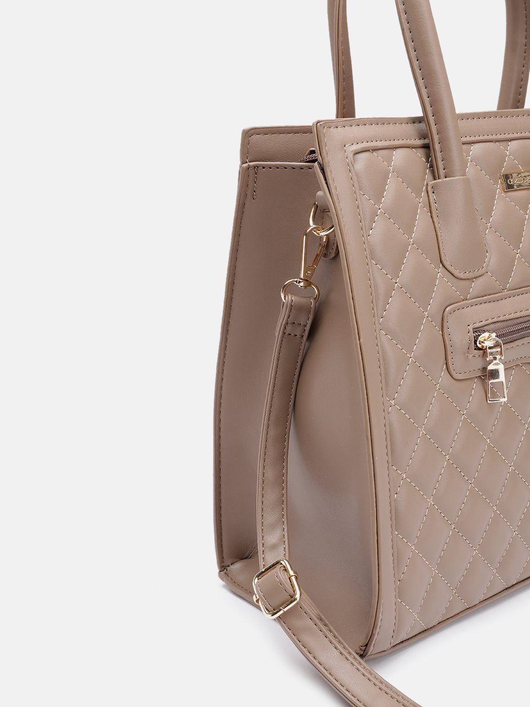 DressBerry Structured Quilted Handheld Bag