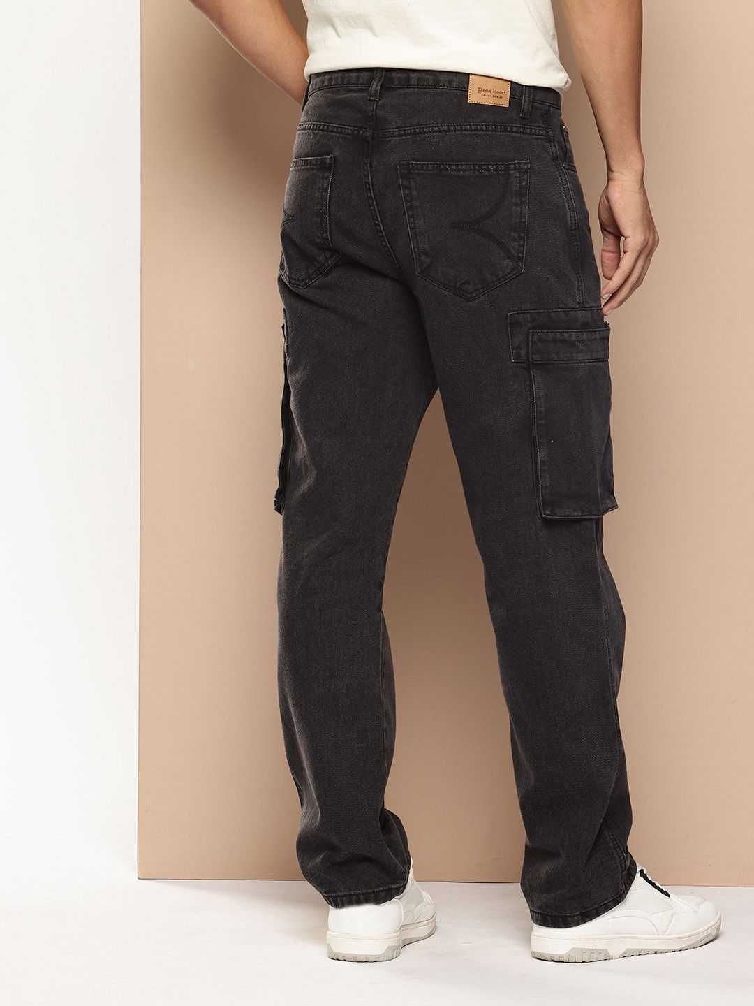 Bene Kleed Men Pure Cotton Straight Fit Cargo Style Jeans