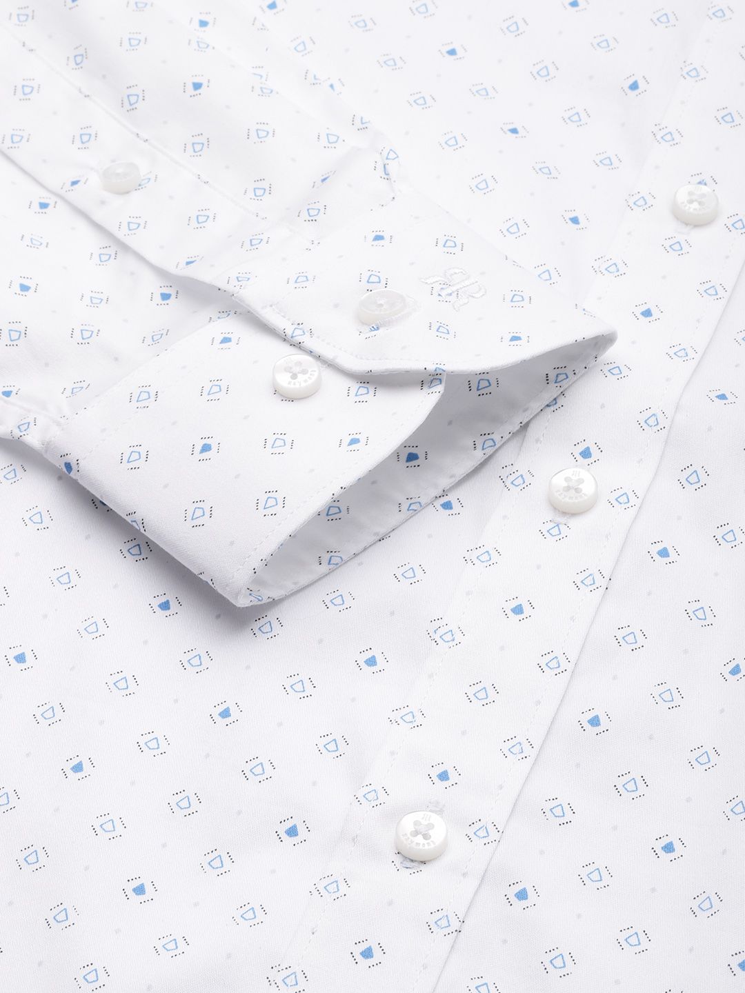 Raymond Pure Cotton Slim Fit Opaque Printed Formal Shirt