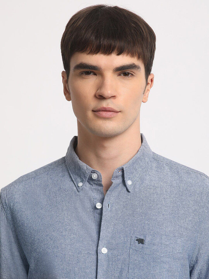 THE BEAR HOUSE Slim Fit Cotton Casual Shirt