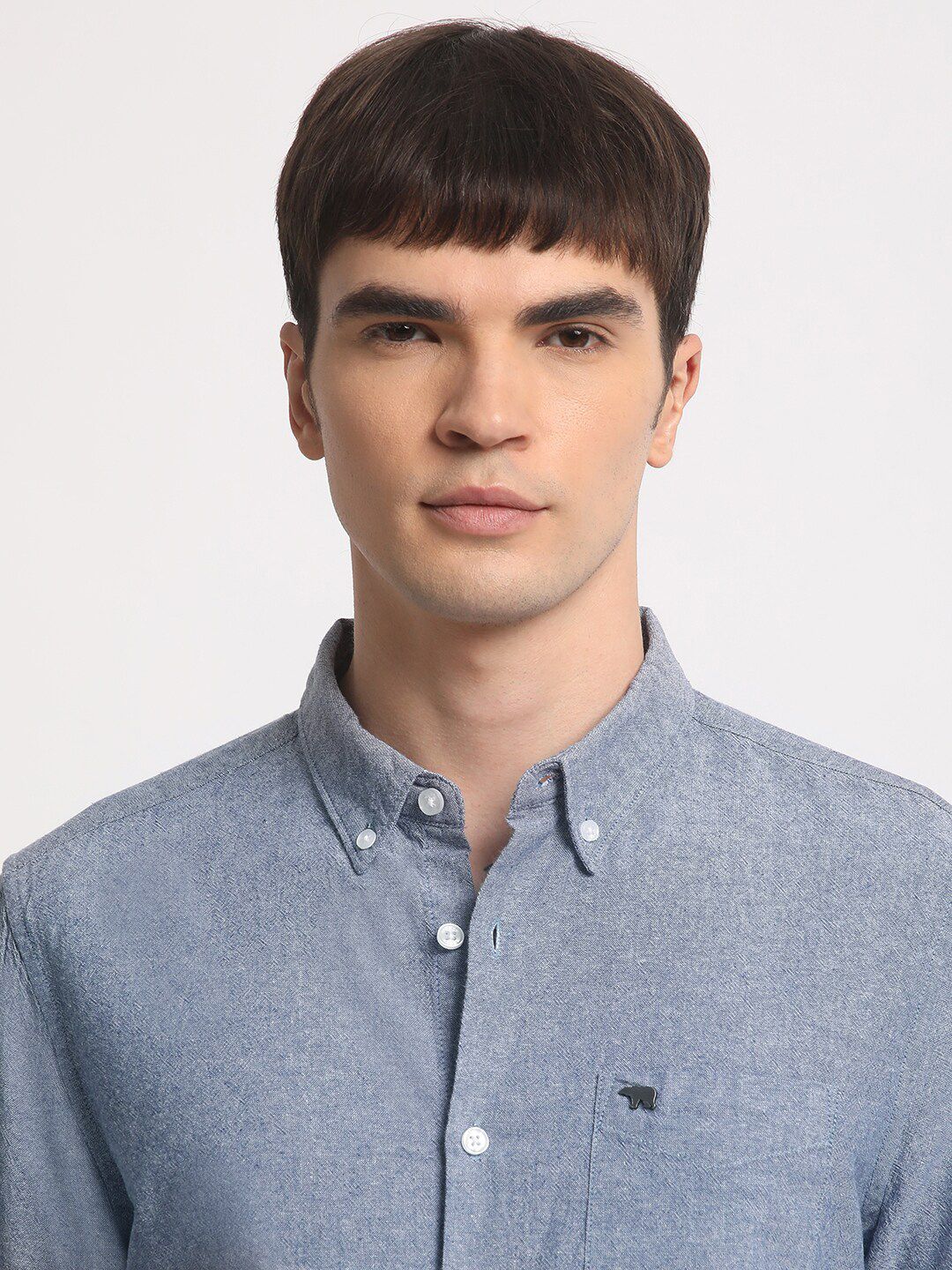 THE BEAR HOUSE Slim Fit Cotton Casual Shirt