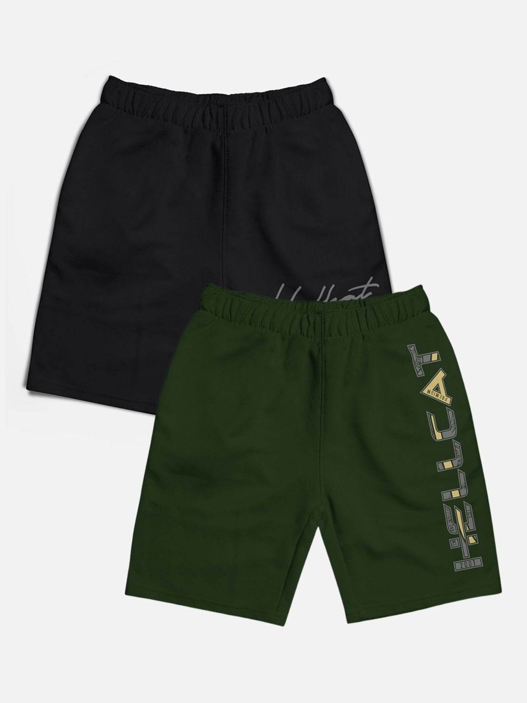 HELLCAT Boys Green Sports Shorts