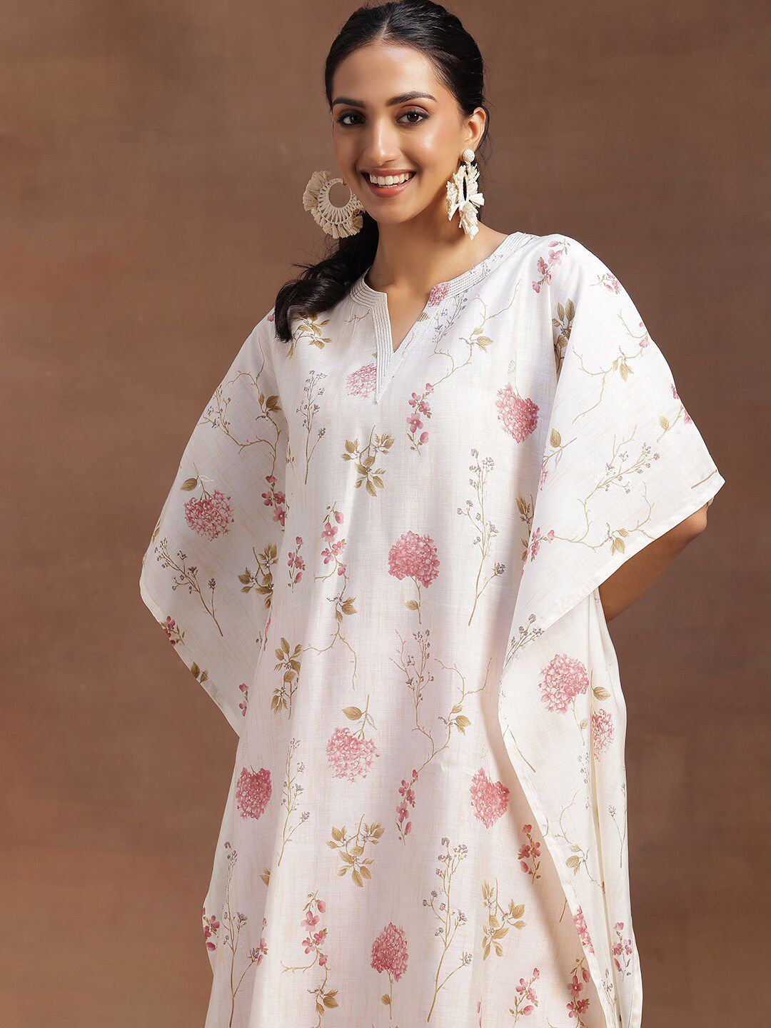 Libas Floral Printed Kimono Sleeves Tunic & Palazzo Co-Ords