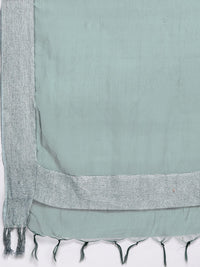 Varanga Women Green Ethnic Motifs Embroidered Kurta with Trousers & With Dupatta
