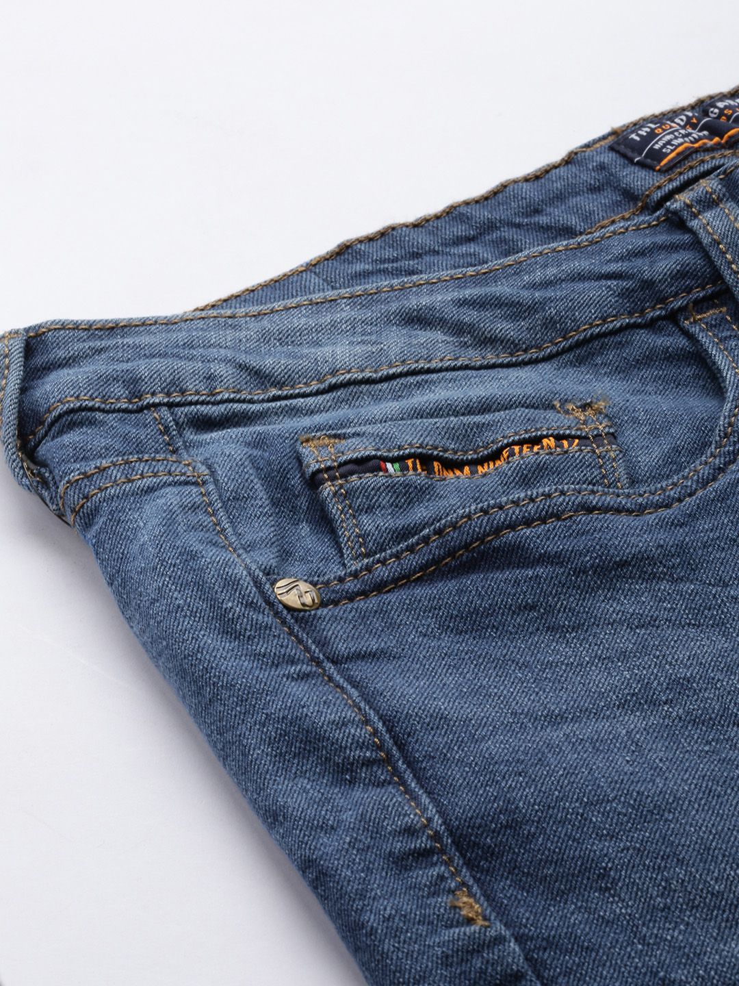 The Indian Garage Co Men Skinny Fit Heavy Fade Stretchable Jeans