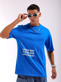 The Indian Garage Co Men Back Printed Round Neck Boxy Oversized T-shirt