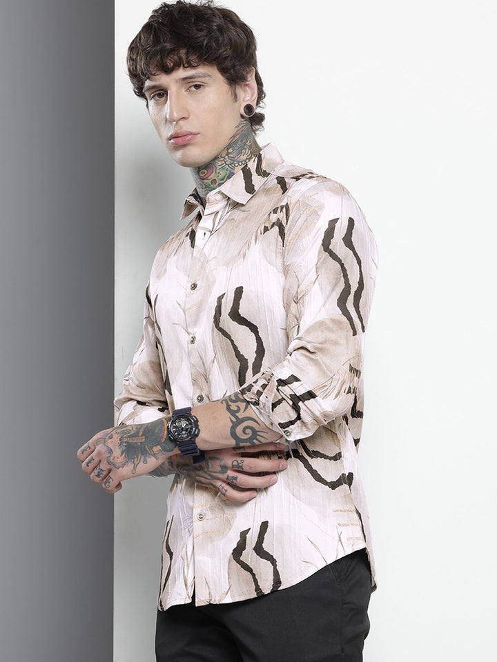 The Indian Garage Co Slim Fit Floral Printed Casual Shirt