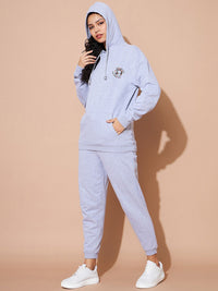 SASSAFRAS BASICS Embroidered Hoodie Long Sleeve Oversized Co-Ords