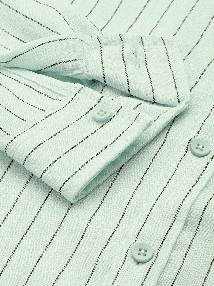 The Indian Garage Co Slim Fit Opaque Striped Casual Shirt