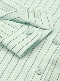 The Indian Garage Co Slim Fit Opaque Striped Casual Shirt