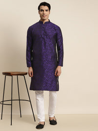 SOJANYA Men Woven Design Jacquard Straight Kurta