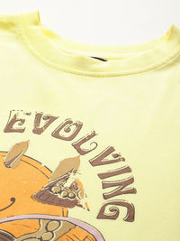 DressBerry Women Printed Pure Cotton T-shirt
