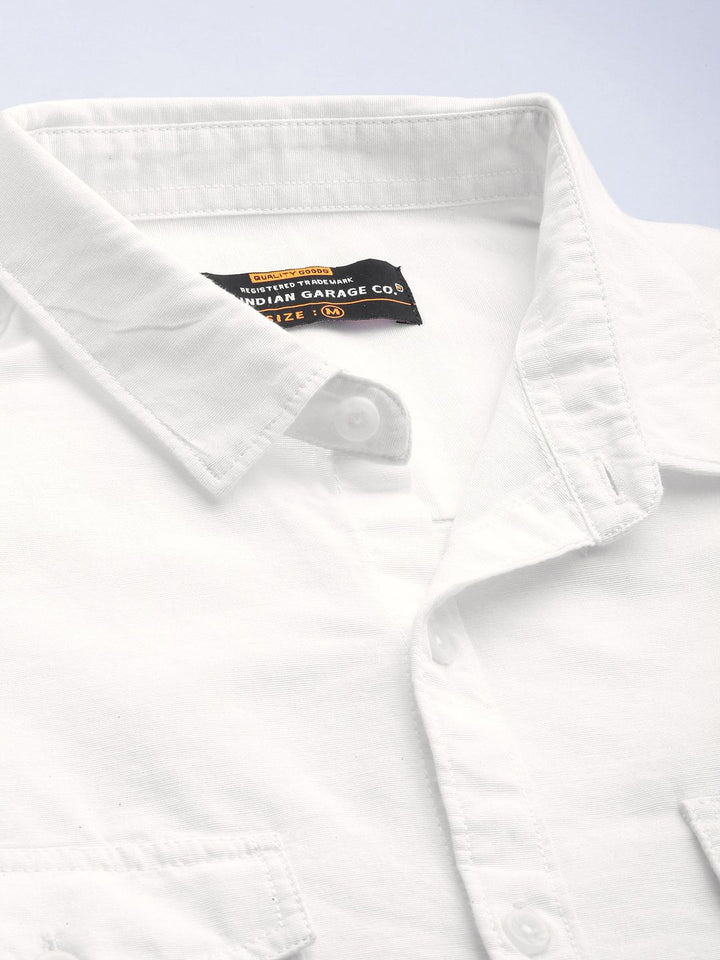 The Indian Garage Co Men Solid Pure Cotton Casual Shirt