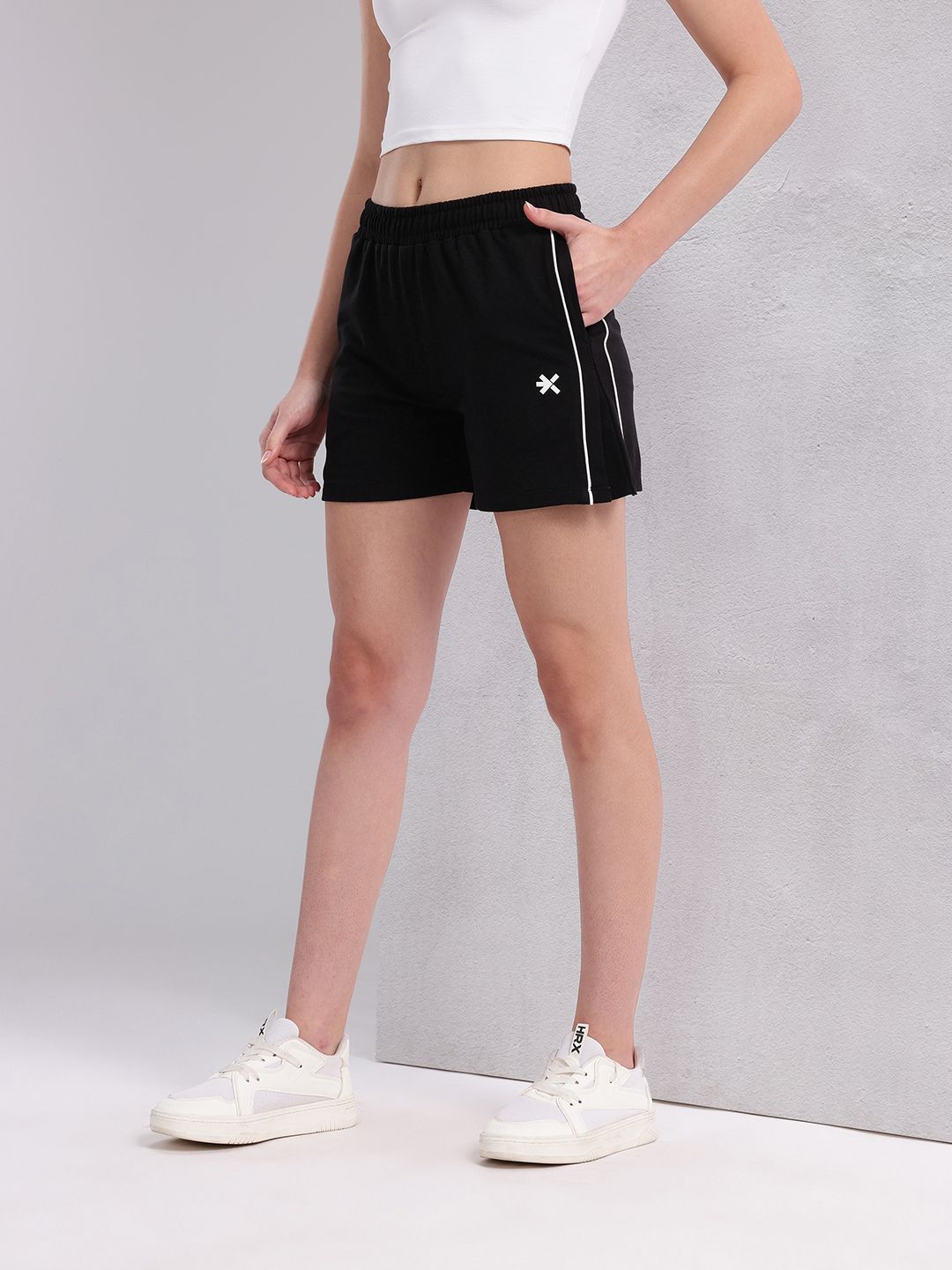 HRX by Hrithik Roshan Women Paneled Detail Lifestyle Shorts
