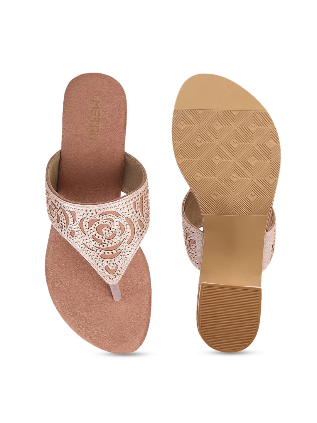 Metro Peach-Coloured Block Heels
