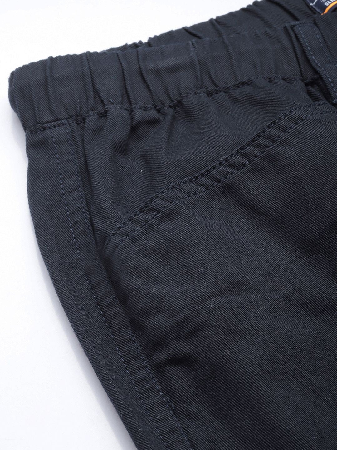 The Indian Garage Co Men Pure Cotton Slim Fit Trousers