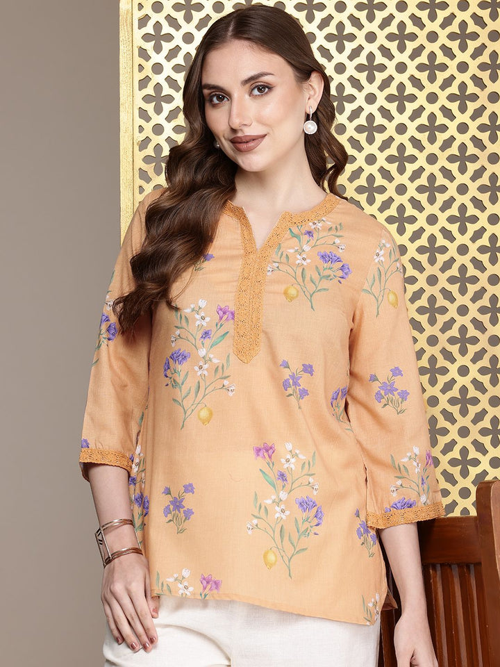 House of Pataudi Jashn Floral Printed Kurti