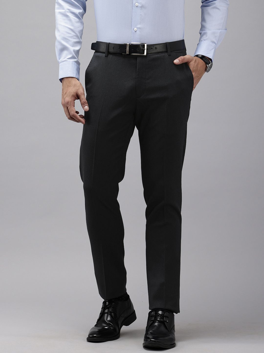 Park Avenue Men Hudson Tailored Slim Fit Formal Trousers