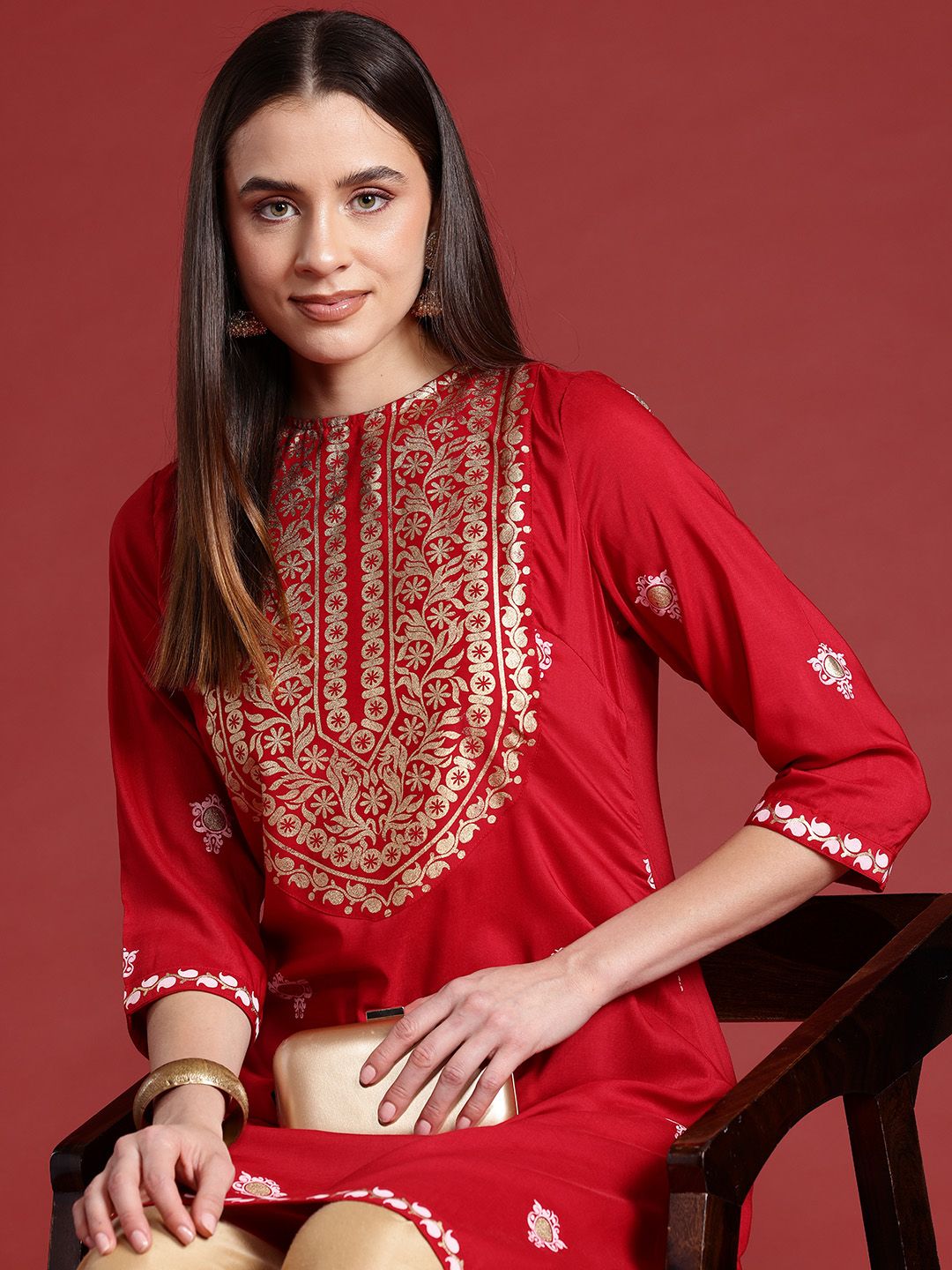 Anouk Ethnic Motifs Printed Kurta